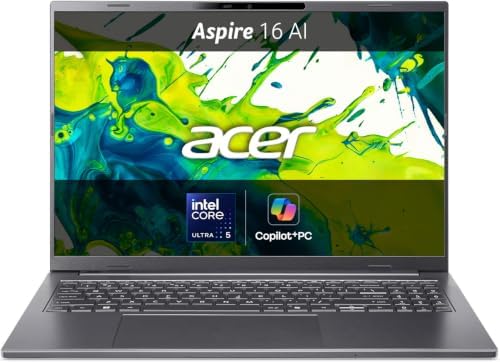 Acer Aspire 16 AI Laptop 16" WUXGA+ OLED Processore Intel Core Ultra 5 226V