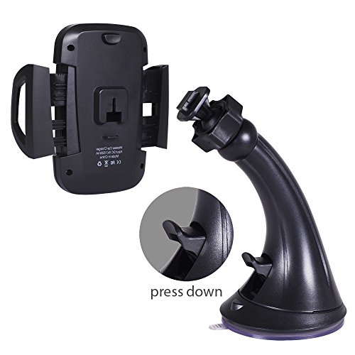 Caricatore Auto Wireless, CHOETECH Caricabatterie wireless Docking Station Supporto per Auto per Galaxy S8, S8 Plus,Note 8,S7 / S7 Edge / S6 Edge / Lumia 950xl / 950 e Dispositivi Abilitati al Qi