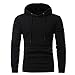 Produktbild PAOLIAN Herren Freizeit Kapuzenpullover Herbst Winter Warm Mantel Kapuzenpulli Männer Langarm Kapuzenjacke Sweatshirt Hoodie Plaid Tops Pullover Jacken Mantel Outwear (S, Schwarz)