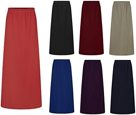 KIDS CHILDRENS GIRLS TEENAGER LONG SKIRT 7/8 9/10 11/12 13 YEARS (7-8 Years, Mocha/Brown)