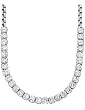s.Oliver Damen-Panzerkette Edelstahl Zirkonia transparent 50894