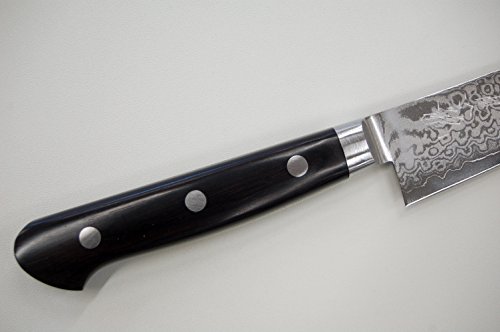 SANE-TATSU: Pro Küchenmesser (Japanischer Damaskus Stahl) – Schwarzer Griff (Petty Knife- 135 mm) - 3
