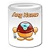 Produktbild Personalisiertes Geschenk – Samus Aran Spardose (Pinguin Video Spiel Charakter Kostüm Design Thema, weiß) – alle Nachricht/Name auf Ihre einzigartige – Silly Funny Neuheit kawaii Cartoon Anime Animation Art Clipart Episode Serie Japan japanische Zeichnen Superheld Hero Super TV Fernseher PSP PS3 PS4 Fiction Computer Nintendo Rollenspiel-RPG Playstation Portable Handheld DS Sony Xbox Wii Dualshock Controller Metroid Wissenschaft Action Adventure Soldier Galactic Föderation Bounty Hunter Varia Anzug Combat Franchise