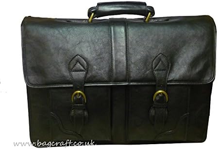 Hidesign Review Briefcase Bag - Messenger Bag - Leather Bag - Laptop Bag - Shoulder Bag - For Men - Suitable For 17? Laptop - Business Handbag - Travel Bag -With Removable & Adjustable Shoulder Strap