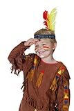 Indianer Stirnband für Kinder Kinderstirnband Kopfband Stirn Band mit Federn