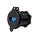 Produktbild SSZZ LEDQC3.0 Intelligente Schnellladung USB Auto Motorrad Handy Ladegerät, Handy Adapter Kompatibel Mit iPhone Ipad Huawei Samsung Kamera GPS,Black