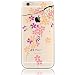 Produktbild iPhone 7 Plus Hülle,iPhone 8 Plus Handyhülle,iPhone 7 Plus/ iPhone 8 Plus Silikon Hülle [Kratzfeste, Scratch-Resistant], Sunroyal iPhone 7 Plus/ iPhone 8 Plus (5,5 Zoll) Hülle TPU Case Schutzhülle Silikon Crystal Kirstall Clear Case Durchsichtig, Bunt Jolie Blume und Pink Rose Malerei Muster Transparent Weichem Silikon Schutzhülle Handy Gürtel Tasche Schutzhülle Hülle Case Cover Fall-Abdeckung Etui TPU Bumper Schale iPhone 7 Plus/ iPhone 8 Plus (5,5 Zoll)