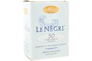 TRADIPHAR Le Negri Cure-dents En Plume Naturelle Emballes Individuellement X50