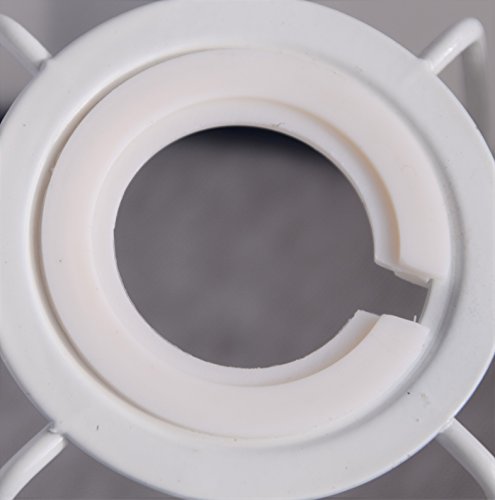 Chintz-Lampenschirm *rund* , Chintz creme mit rotem Balkenstreifen Du=20 /Do=15 / schräge H=12cm , Befestigung unten E27 & E14 mit Reduzierring, inklusive) - 2
