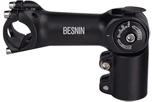 BESNIN Potence de Vélo Réglable 0-90 Degrés Potence VTT 31.8/25.4x60/80/90/93/100mm Potence Vélo Route Tige de Guidon de Vélo de Montagne pour VTT, BMX