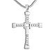 Produktbild Herren Silber Halskette Vin Diesel Fast und Furious Toretto 's Sterling Silber Kreuz Necklack 50,8 cm von jalifun