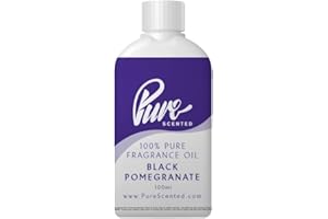 Pure Scented 100ml Fragrance Oil - 550+ Scents, Vegan & Cruelty-Free, for Candles, Soaps, Diffusers, Cosmetics, Wax Melts & DIY Crafts (1 x 100ml, Black Pomegranate)
