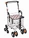 Produktbild TWGDH Stair Climbing Cart Einkaufswagen Mit Verstellbarem Griff Leichtes Aluminium Klappsitz Design Multifunktionaler Gepäckwagen Mit 4 Schwenkrad