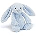 Baby soft toy/comforter - medium blue bunny