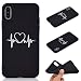 Produktbild Everainy Kompatibel für iPhone XS MAX Hülle Silikon Bumper Gummi Neu Cover Hüllen für iPhone XS MAX Handyhülle Stoßfest TPU Stoßstange Schwarz Schutzhülle (Liebe 1)