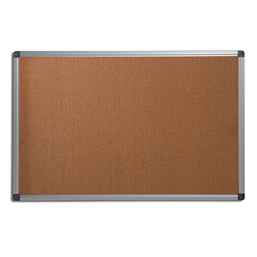Office Marshal® Profi - Pinnwand mit hochwertiger Kork - Oberfläche | im stabilen Aluminiumrahmen | 4 Größen | 78x110cm