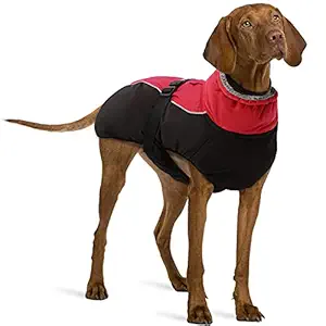 IDOMIK Dog Cold Weather Coat High Collar Warm Jacket, Waterproof Windproof Dog Winter Coats Clothes Reflective Pet Soft Vest Apparel Outfit Wearing Full Coverage Sweaters for Small Medium Large Dogs
