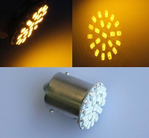 1156 BA15S 22 SMD LED Amber Sidelight Turn Signal Brake Light Tail Light