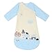 HAPPY CHERRY Winter Baby Sleeping Bag Long Sleeves SleepSack Wearable Blanket - Cartoon Cat - Blue - Thick Cotton - Suitable Height(23.62-35.43inch) - 6 Months-2 Years