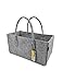 Produktbild RAIKOU KULT Filz-Tasche Shopper NEU Filzkorb Einkaufstasche Henkeltasche Zeitungskorb Stabile Kaminholztasche Zeitungsständer auch für Spielzeug Garten Picknick Strand (50x34x27cm, Grau)