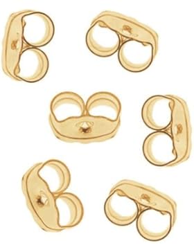 filledearringbacksearnuts, 14kGold, pairof3