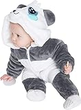 corimori 1850 (Plusieurs Modèles) Barboteuse Bébé, Tenue D'Hiver Style Animal, Grenouillère Mignonne, Mei Le Panda, Taille 12-24 Mois