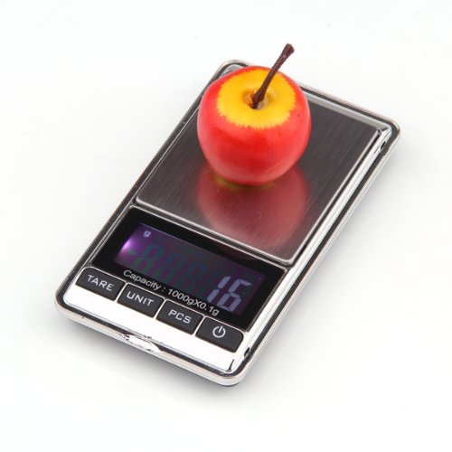 1000g/0.1g DigitalWaage Schmuckwaage Taschenwaage Waage + Ledertasche - 5