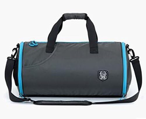 Limit Cylinder Gym bag sports bag Training package Shoulder Travel bag portable backpack Shoe position Basketball bag (Dark Gray, small)