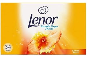 Lenor Fabric Tumble Dryer Sheets Summer Breeze 34 Sheets x 5 Pack