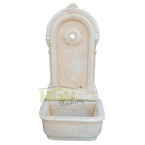 Wandbrunnen Sara Becken Wandteil Steinfigur Gartendekoration Wasserstelle Zapfsäule (sandstein patiniert)