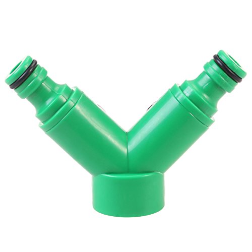 BESTOMZ Doppel-Auslaufhahn Kugelauslaufventil 2-Wege Verteiler Garten Schlauch Wasserhahn Adapter Set mit - 8