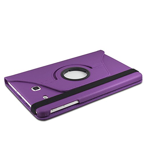 Infiland Samsung Galaxy Tab E 9.6 Hülle Case – PU Ledertasche lederhülle 360° Drehbarer Stand Cover Case Schutzhülle Tasche Etui für Samsung Galaxy Tab E T560N / T561N 24,3 cm (9,6 Zoll) Tablet-PC(Lila) - 5