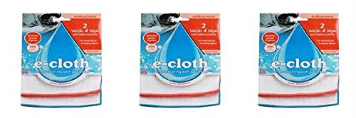 (3 PACK) - E-Cloth Antibacterial Wash & Wipe Kitchen Cloth | 2 pac pack | 3 P...