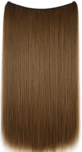 20" One Piece Hair Extensions wire Straight (Chocolate brown)