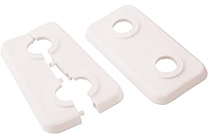 Sanitop-Wingenroth Podwójna składana proeta do rur grzewczych, 15 mm lub typ 1/4", zestaw 2 sztuk, rozeta, osłona do rur grzewczych, kolor biały, 27497 5