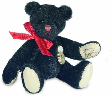 Teddy Hermann Miniature Black Teddy Bear 6cm Tall