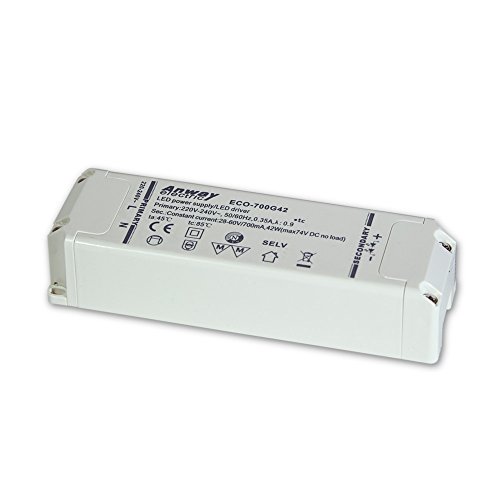 Preisvergleich Produktbild 00012198 - Anway LED Treiber ECO-700G42 42W / 700mA / 28-60V