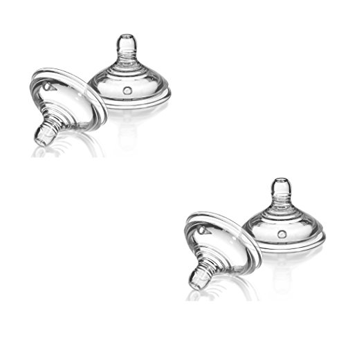 Pack of 2, 4, 6 Baby Bottle Teats Medium Flow Teats Tommee Tippee (3m+) ! (Pack of 4 (2x2))