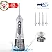 Produktbild Elektrische Munddusche, Kabellos Zahnpflege Portable mit Abnehmenbarem 300ml Wassertank, 4 Düsen, 3 Modi, IPX7 Wasserdichter Oral Irrigator, Tragbare Zahnreinigung für Zuhause und Reise von Morpilot