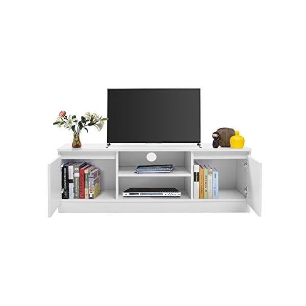 TV Cabinet, HST Mall Modern TV Unit 120cm TV Cabinet Stand White Matt Home Office Furniture - Image 7