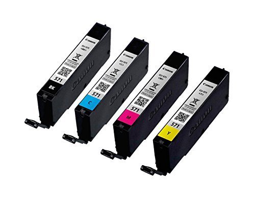 4x Original Canon Tintenpatrone CLI571 CLI 571 CLI-571 für Canon Pixma MG 7750 - PBK, Cy, Ma, Ye - Füllmenge: ca. 7ml