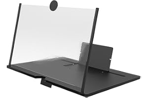 Namvo 12 tums telefonsk?rmsf?rstoringsglas Liten projektorsk?rm Vikbar mobiltelefonh?llare f?r l?sning Titta p? videor