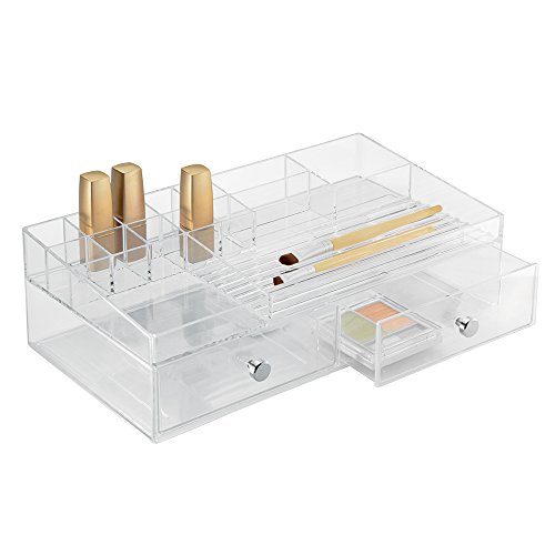 InterDesign 37460EU Clarity Kosmetik-Organizer mit 2 Schubladen, durchsichtig