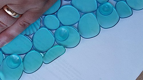 Carpemodo Duscheinlage Duschmatte Antirutschmatte Sicherheitseinlage 100% PVC Grösse 52 x 52 cm Farbe Türkis - 8