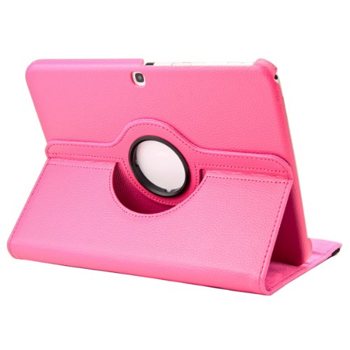 360° Tab3 10.1 Standtasche für SAMSUNG GALAXY TAB 3 10.1 P5200 P5210 P5220 Hülle Schutz Etui Tasche Cover (Pink) - 3
