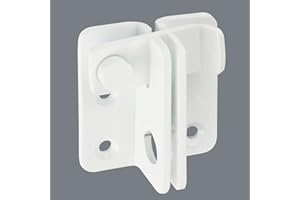 Sayayo Chiavistello Porta Catenaccio Porta in Legno, Chiavistello Piccolo Bianco, Serratura Porta Acciaio Inossidabile, EMS3001-W