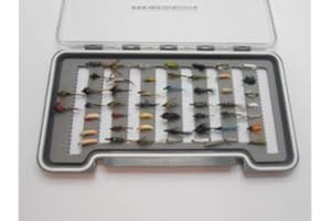 STUSSYDUNK Lot de 50 mouches à truites nymphes en boîte mixte, variété de types et de tailles, DIY12