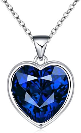 IXIQI Jewelry Heart of the Ocean Heart Love Pendant Necklaces Lockets for Women