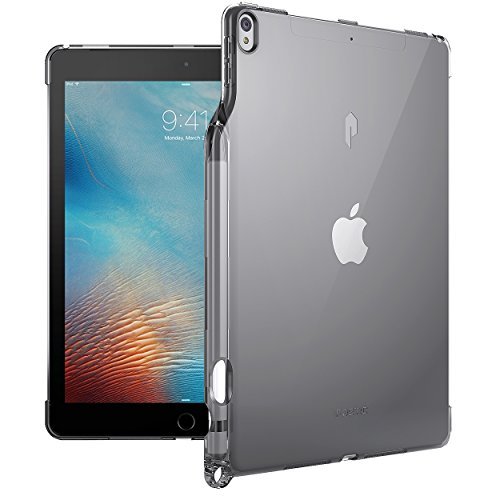 Funda Carcasa Protectora Poetic Lumos, de Poliuretano Termoplástico Ultra Resistente a Golpes, Suave, Transparente y Ultra Delgada, para Apple iPad Pro 10.5 Estilo Gris Transparente