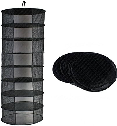 Paladin NLH 8 Schichten Faltbare Mesh Large Hanging Drying Net Trocknungsnetz zum Aufhängen Wasser Kultur Tent Herb Bud Plant Trocknen Rack (Schwarz)
